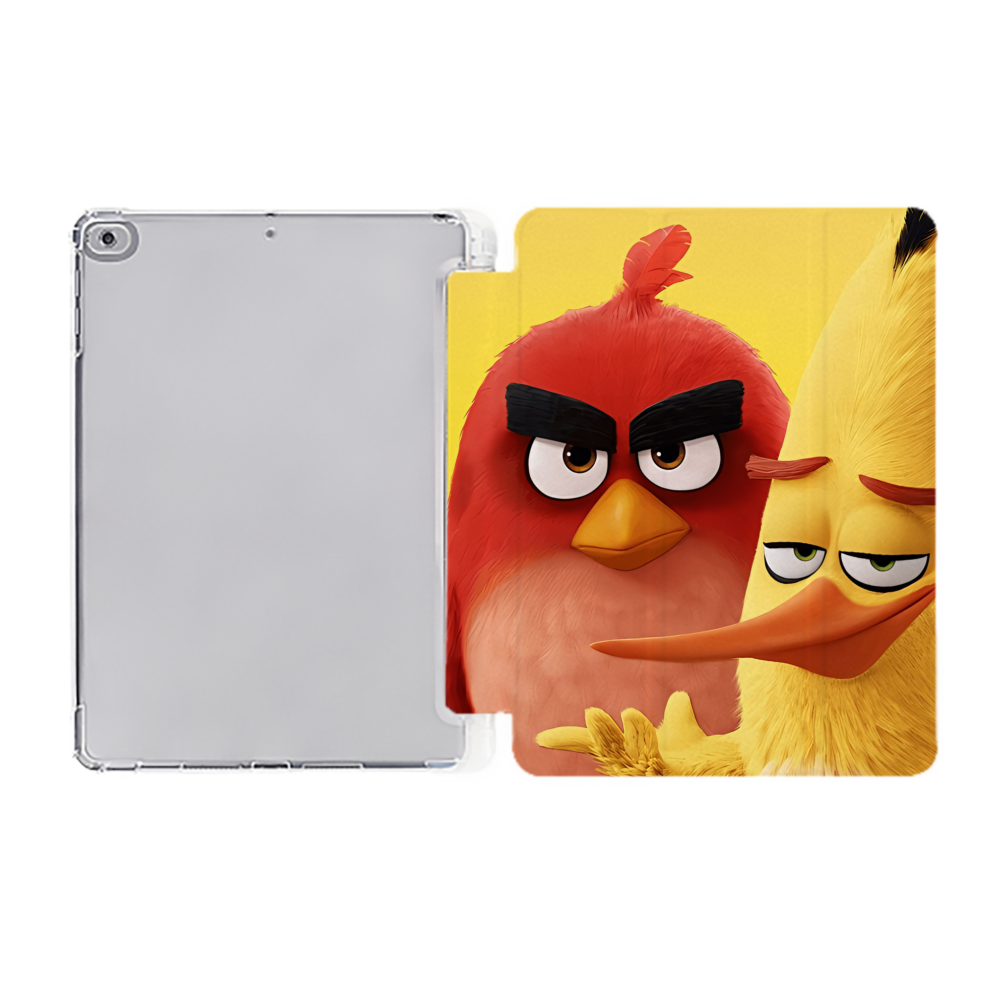 （画像用） Angry Birds アングリーバード IPad ケース ペン収納付き 三つ折りスタンド PUレザー×シリコン 対応機種9.5/10.5/10.9インチ